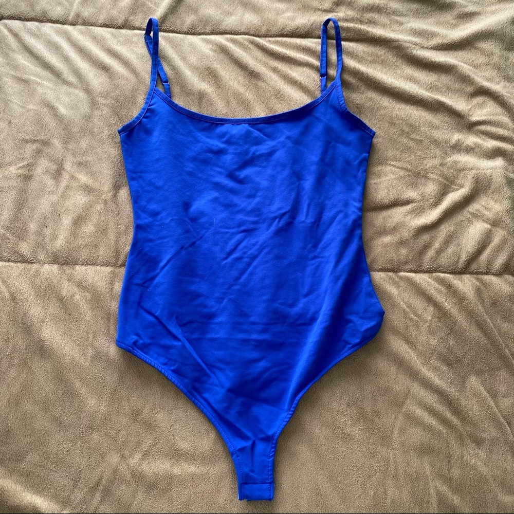 FREE PEOPLE Blue Tank Bodysuit